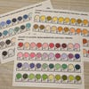 CALIART 121 Color Alcohol Brush Marker Set Swatch Chart- Prefilled ...