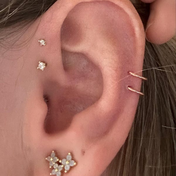 Flora CZ Stud Earrings - FYB Littles
