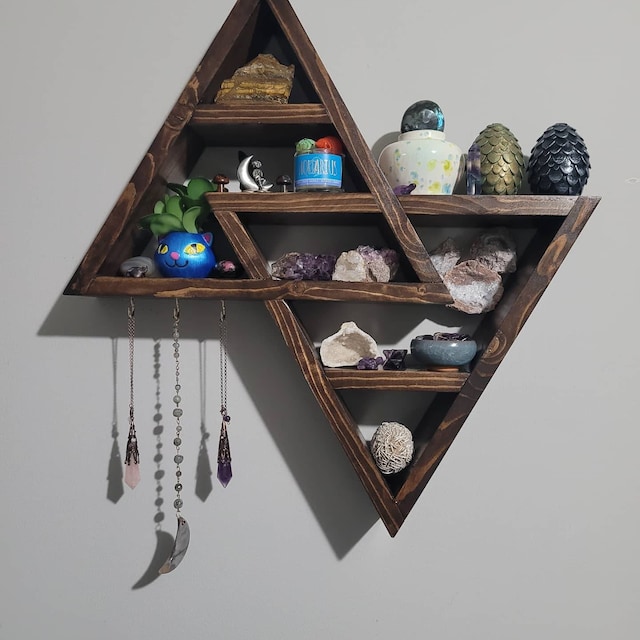 Double Triangle Altar Shelf with moon phases -  Portugal