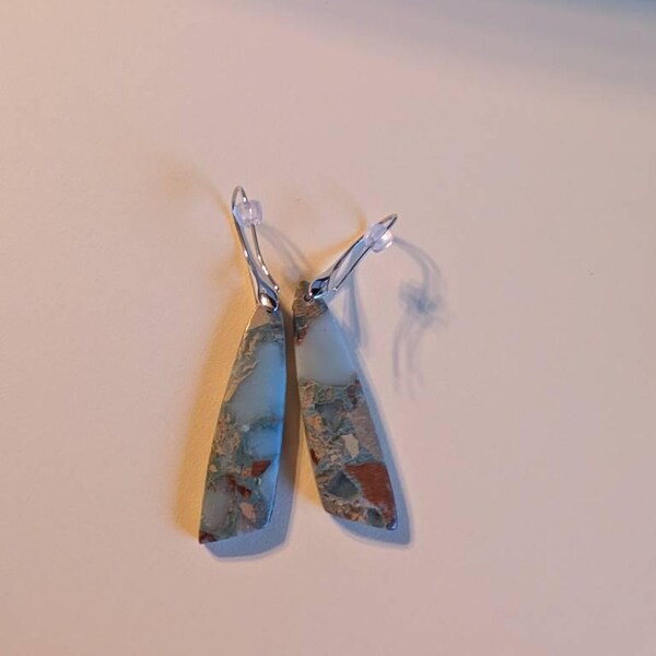Sea Sediment Stone Earrings Bohemian Vintage