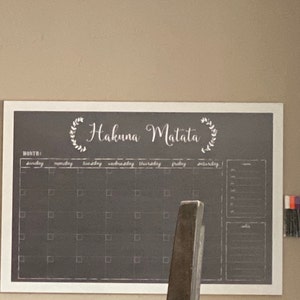 Large Rustic Chalkboard Calendar - Large 24x36 inches (2x3 Feet) - Various  frame colors. – Two Shmoops Boutique
