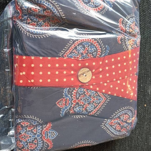 White block printed kurta with harem style pants