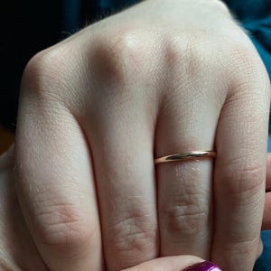 2mm Rose Gold Wedding Band • DOME • POLISHED • 10k, 14k, 18k