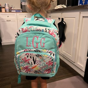 HUTARIO Personalized Girls Backpack Set For School - 16.8" Backpack, Lunch Bag & Pencil Case