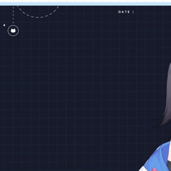 ANIMATED Browser Kitty Vtuber Stream Bundle | Blue | Twitch Package ...