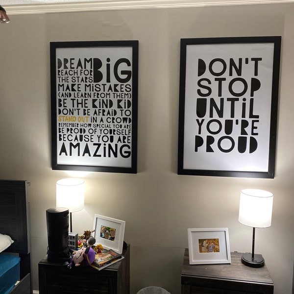 3 Classroom Motivational Quote Digital Poster Prints, Positive Wall Art ...