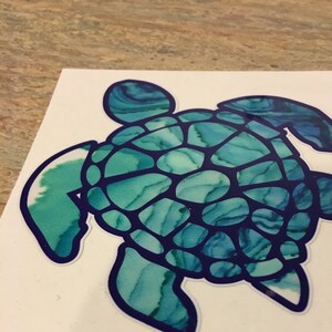 Sea Turtle Lilly Inspired Patterns Sticker for Yeti Car Truck or Laptop ...