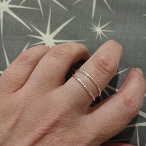 Bague Large Martelée En Argent 925 Pour Femme - Tailles 4 à 13 - Neuf Sans Emballage