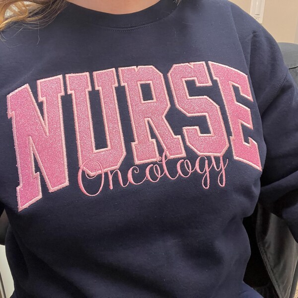 Quilted NURSE Sweatshirt - Grey main image 0