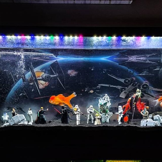 スターウォーズ 水槽装飾 ミレニアム・ファルコンとAT-ST - Etsy 日本
