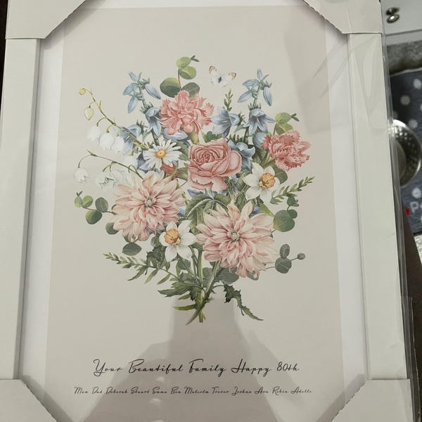 Birth Flower Watercolor Print main image 0