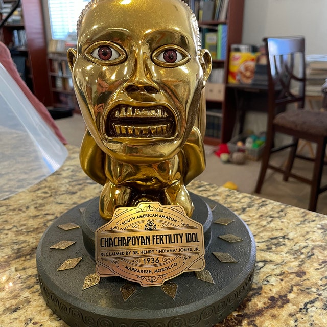 Indiana Jones Golden Fertility Idol 1:1 Gold-plated WITH EYES 