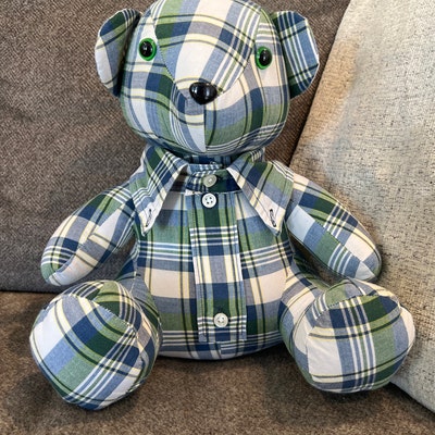 Memory Bears Made With Loved Ones Clothing, Remembrance Gift, in Loving ...