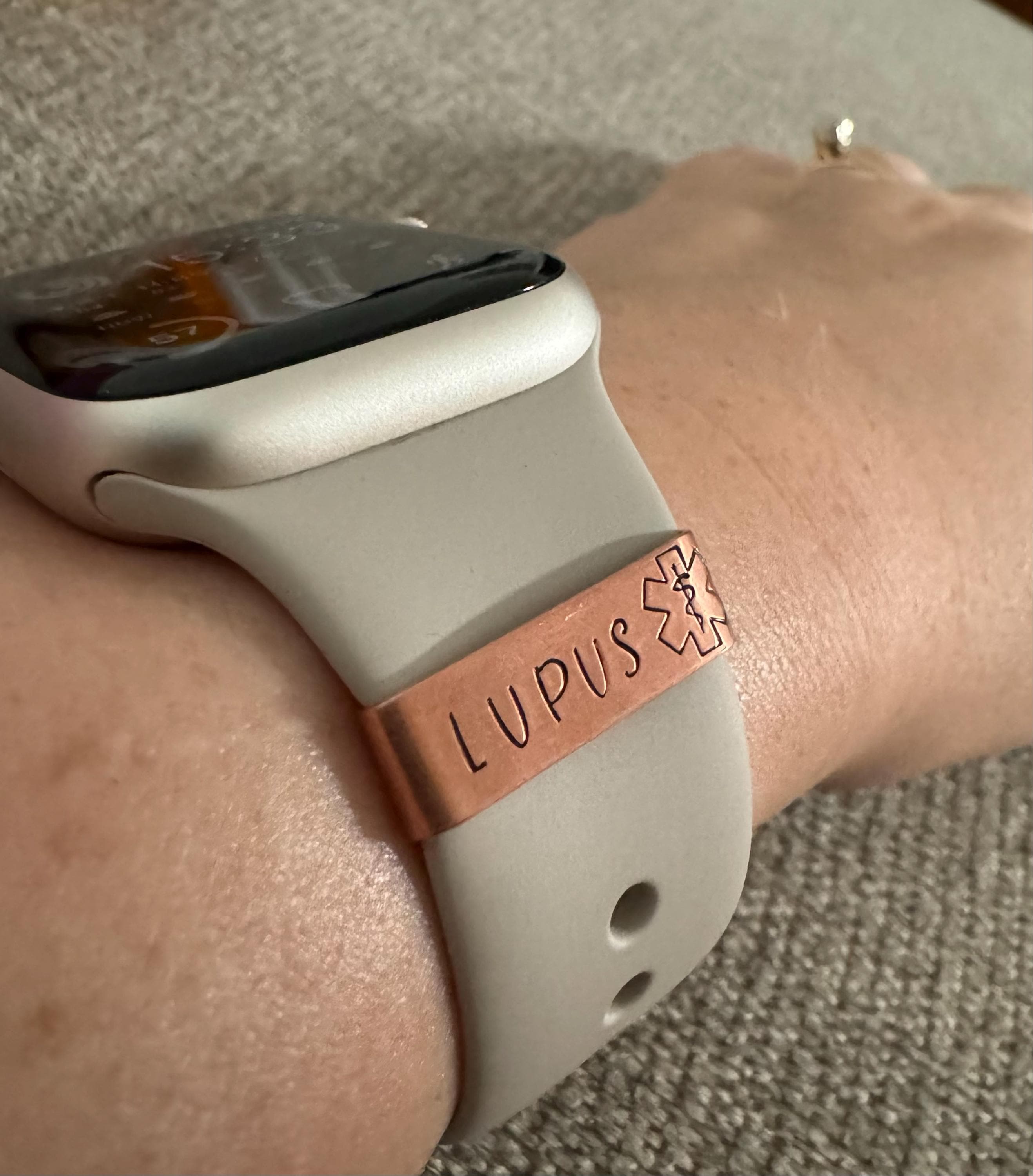 Custom Medical Alert Smart Watch Charm, Personalized Watch Band Charm, Medical ID Watch Band Slide Charm, Allergy Condition Emergency Alert