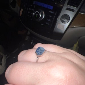 Customer photo from Natalie, Raw Sapphire Ring in Yellow Gold