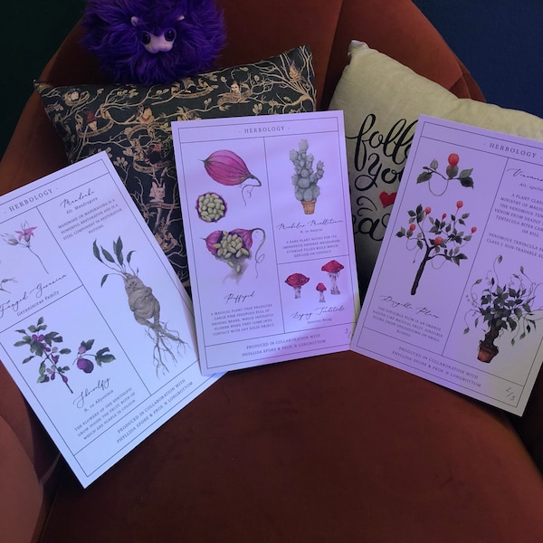 Herbology Chart A4 Print Set - Etsy