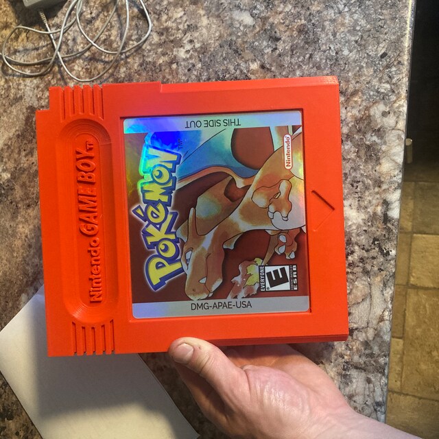 Giant Pokemon Red Gameboy Cartridge 3D Print