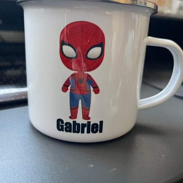 Spiderman Mug, Spiderman Cup, Kid Mug, Superhero Kid Cup, Superhero Mug,  Toddler Gift, Campfire Mug, Hot Chocolate Mug, Toddler Mug 