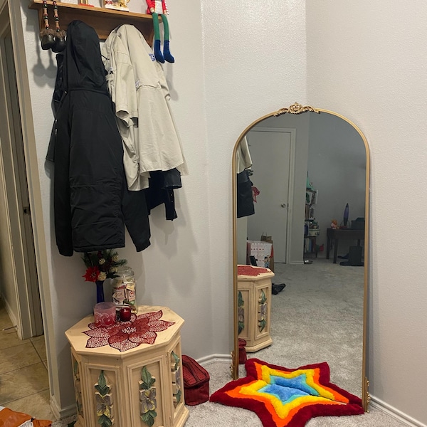 Mirror Rug Handmade Rainbow Star Tufted Mirror Rug - Etsy