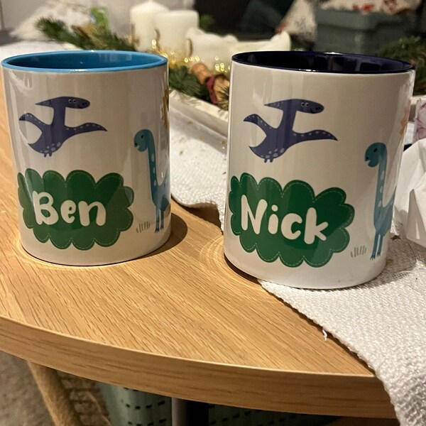 Personalisiert Kinderbecher Aus Kunststoff – Mit Namen & Dino-Motiv