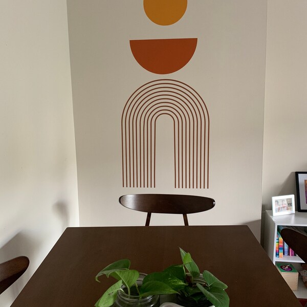 Boho Colorblock Wall Decals - Removable Wall Stickers, Abstract Modern ...