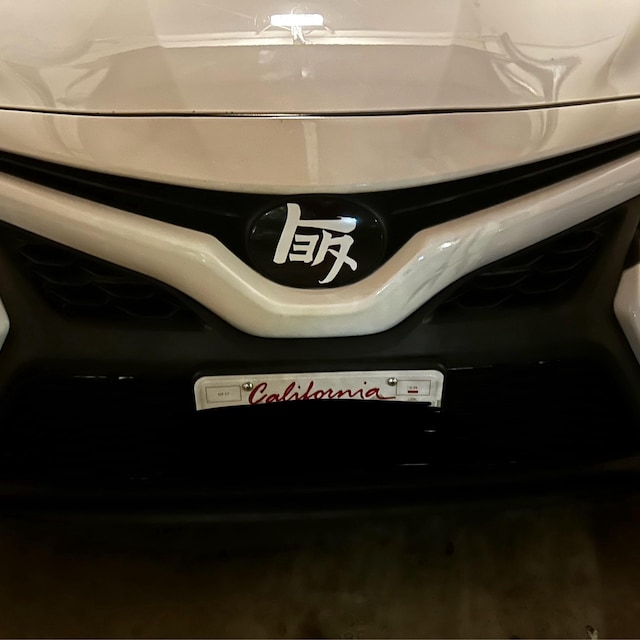 Smoke Pre-Cut Vinyl Overlay Emblem Decal For 2018-2023 Toyota Camry Front Badge