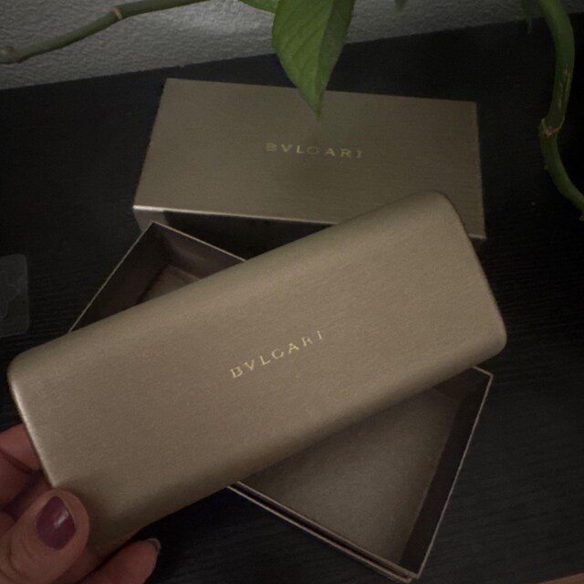 BVLGARI ケース BVLGARI Sunglass Eyeglass Case Large Authentic Clamshell Glasses