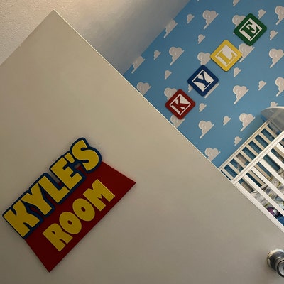 Toy Story Style Wooden Name Door / Wall Plaque / Sign - Etsy