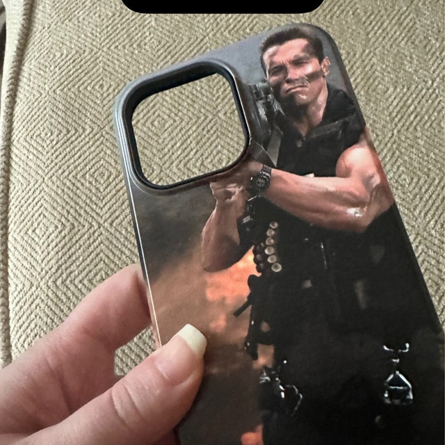 Arnold Schwarzenegger Commando Phone Case for iPhone 15 Pro Max Magsafe  iPhone 14 Pro Max 13 Pro Mini 12 11 Funny Rocket Launcher Men 