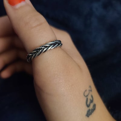 Rustic Rope Braid Silver Ring // 925 Sterling Silver // Celtic Ring - Etsy