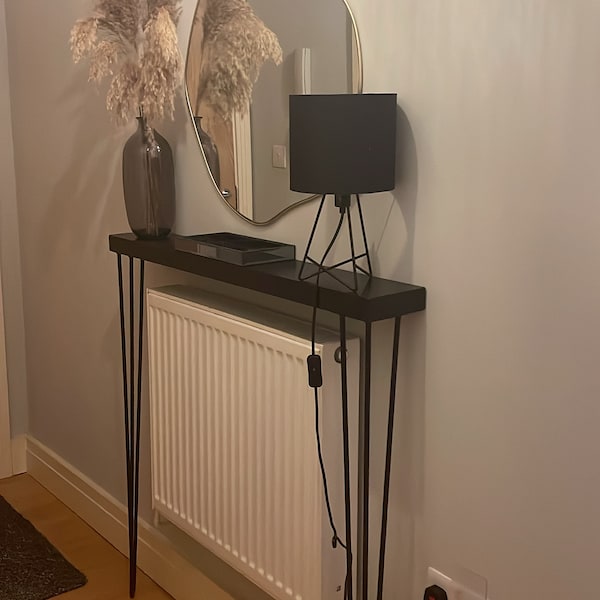 Radiator Rack Console Table Rustic Radiator Shelf - Console Table - All Black - Etsy UK