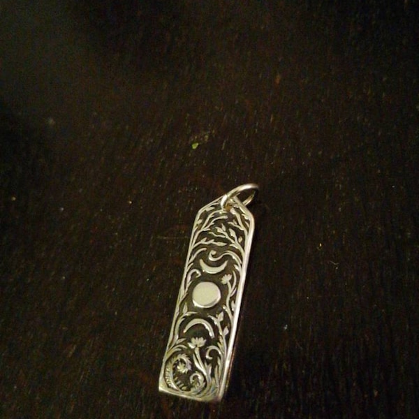 Rising, Personalized Fine Silver Pendant, Handmade in Recycled Silver ...