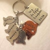 Big Middle Little Sister Initial Keyring Gift, 3 Peas In A Pod, 3 - Foto 8