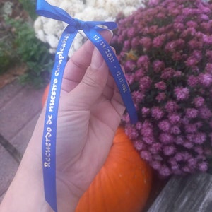 3/8 Personalized Ribbons With Clear Twist Tie, Printed Favor Ribbons ...