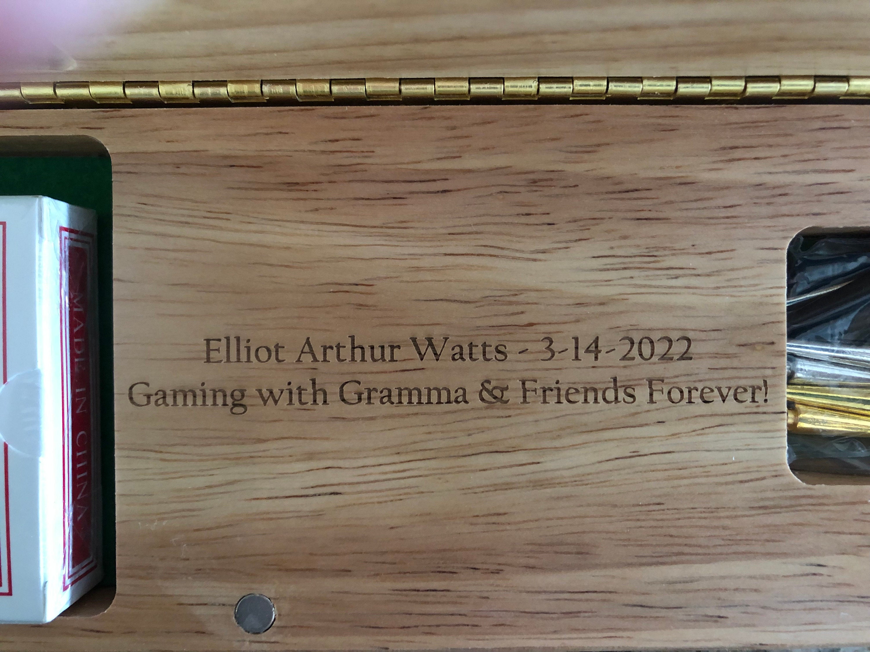 Personalized Folding Cribbage Board - Natural - 12 in.