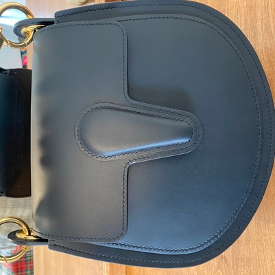Structured Circle Crossbody Bag. Black Leather Round Bag - Etsy