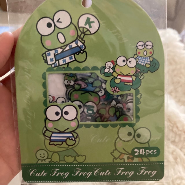 Keroppi Sanrio Character - Cute Green Frog Kero Kero - Sticker Sheet -  fedupfrogs's Ko-fi Shop