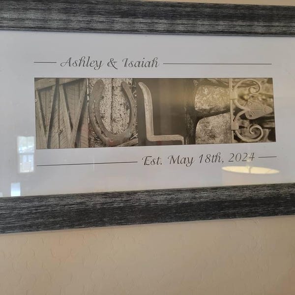 Custom Wedding Gift, Personalized Wedding Sign, Wedding Gift for Couple ...