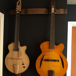 Victory Display Padded Guitar Hangers (2-Pack) For Slatwall & Pegboard - Secure Wall Mount For Electric, Acoustic & Bass Guitars
