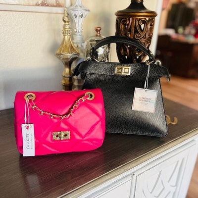 Genuine leather fanny pack, Made in Italy