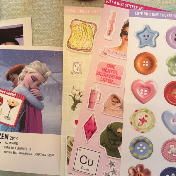 Clean Girl Aesthetic Stickers Sheet Journal Stickers Planner Coquette ...