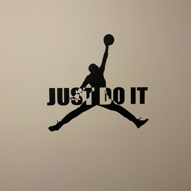 Jumpman Wall Decal Just Do It Quote Basketball Sign Poster