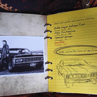 John Winchester Journal Pages dreamcatcher - Etsy