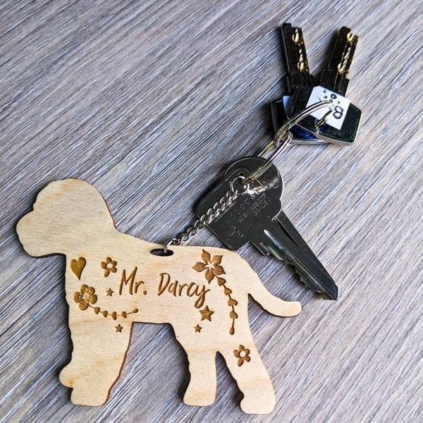 Dog Name Gift -personalised Dog Keyring - Add Special Message On Back - In Memory Of Dog Gift For Dog Mum, Personalised Dog Name Keychain - Foto 4