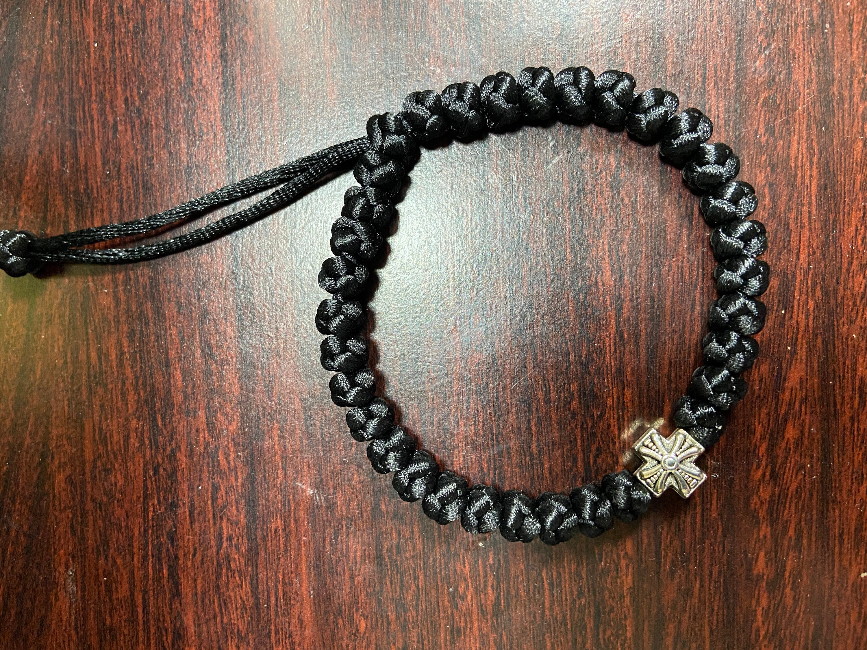 Orthodox Prayer Rope bracelet 33 knots brojanica komboskini black orthodox jewelry, Christian Gifts, Christian bracelet, Christian jewelry