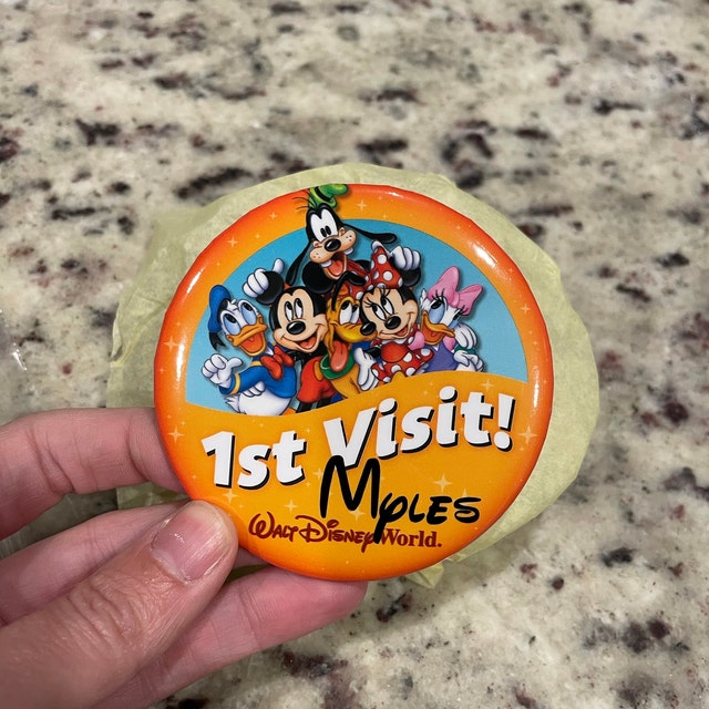 Custom Walt Disney World Button 1st Visit Add Your Own Text I'm