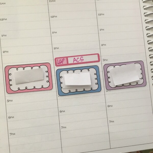 Rainbow Doodle Boxes - Half Box Planner Stickers - Half Boxes Stickers ...