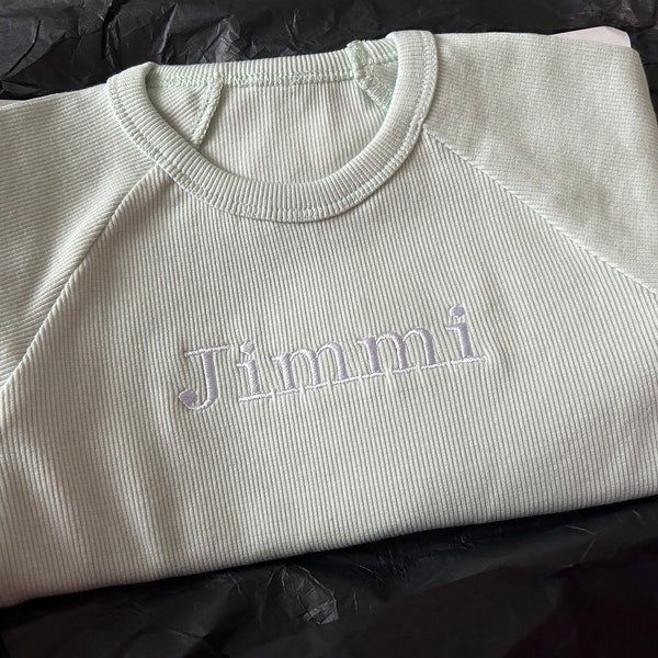 Summer Personalised Child Ribbed Sets | Embroidered Kids Sets ...