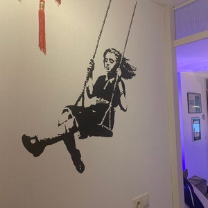 Urban Decor Banksy Decal THINK TANK LOVE Street Art Sticker Diver Wall Art Lovers-Graffiti Scuba Diving Tank Girl urban wall art