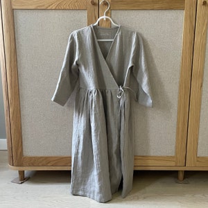 Women's Linen Wrap Dress/jacket - Etsy